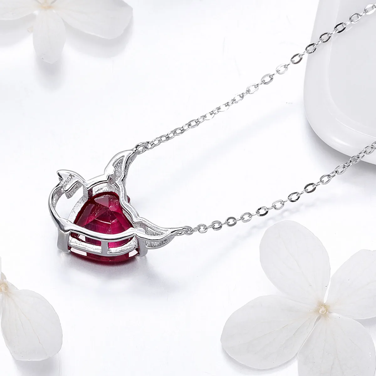 Pandora Style Silver Red Devil Necklace - SCN286