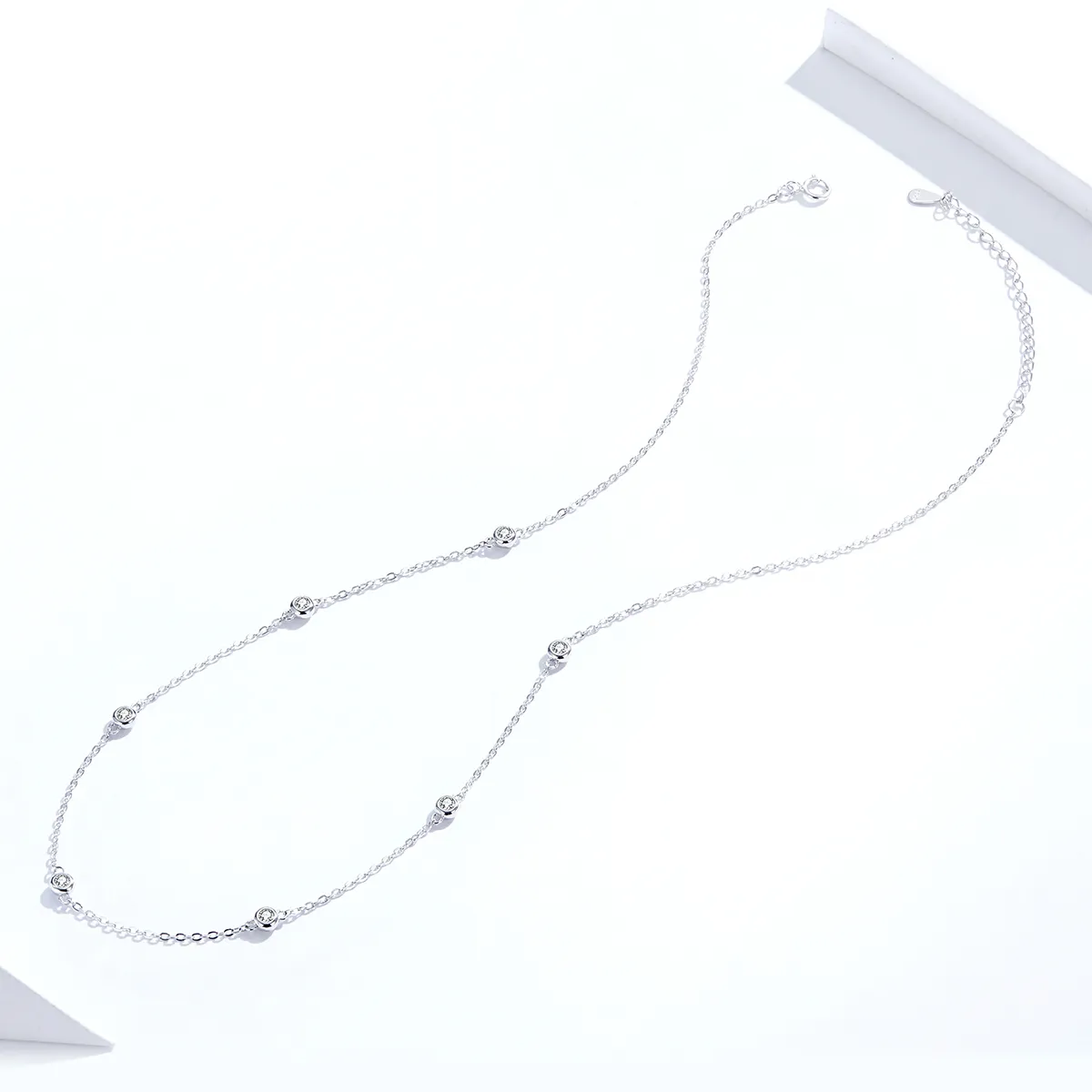 Pandora Style Silver Romantic Shine Chain Necklace - SCN393