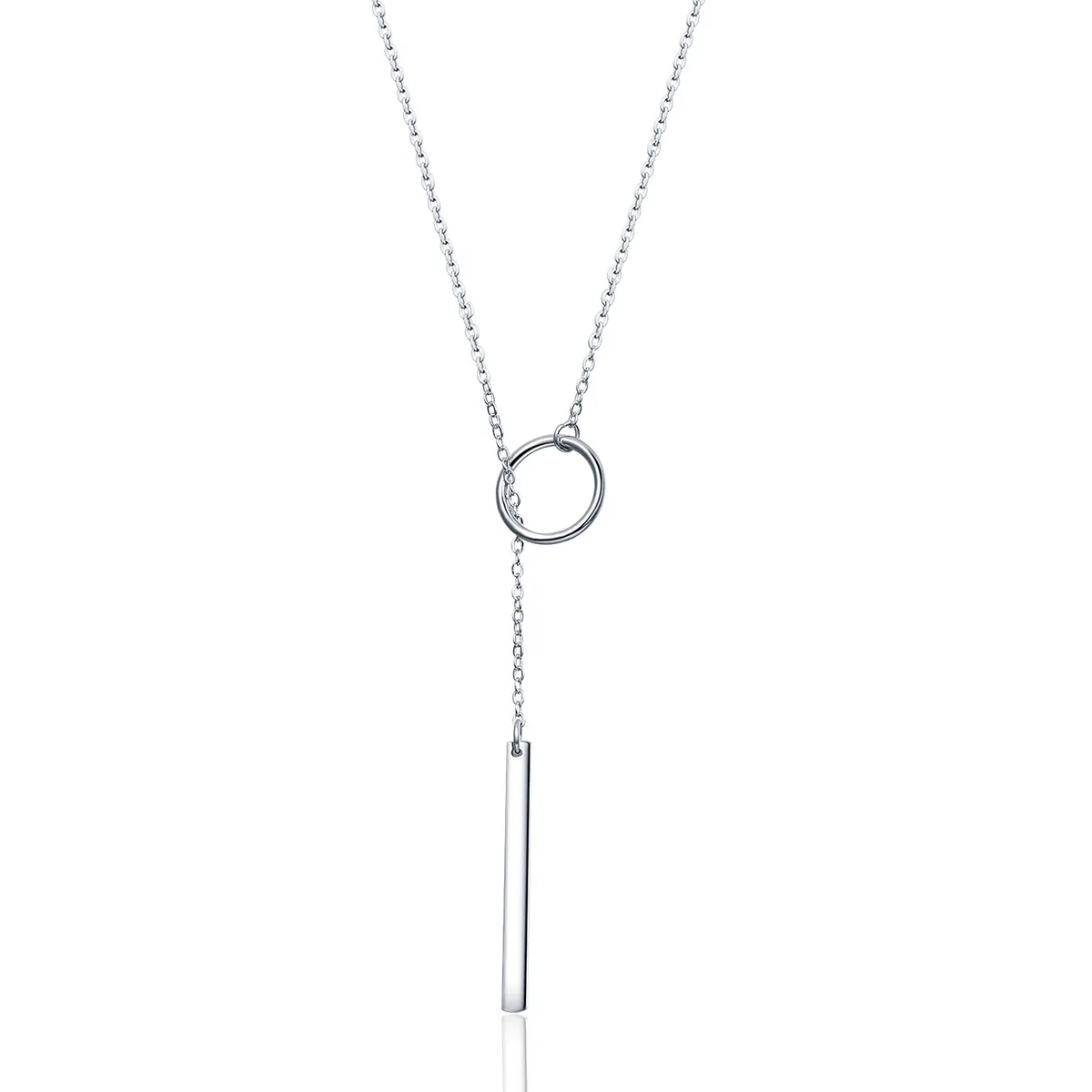 pandora style silver simple necklace scn304