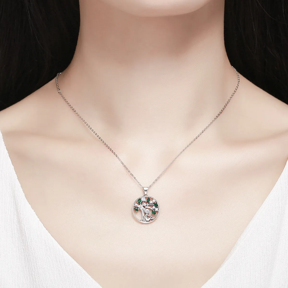 Pandora Style Silver Snuggle Necklace - SCN094