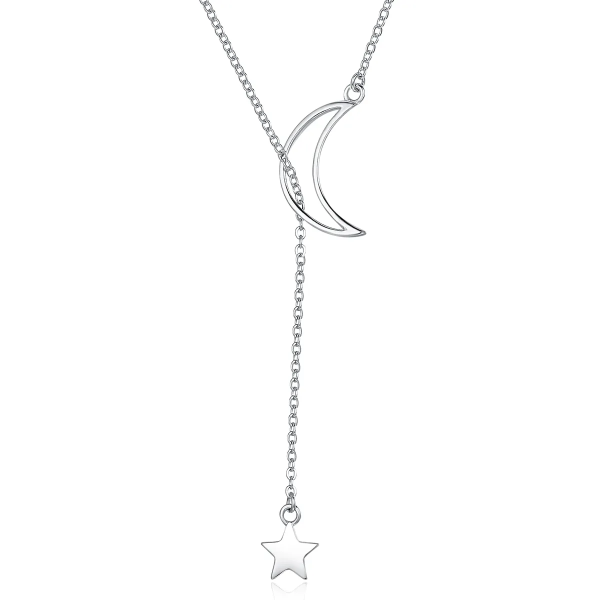 pandora style silver star and moon fairy necklace scn108