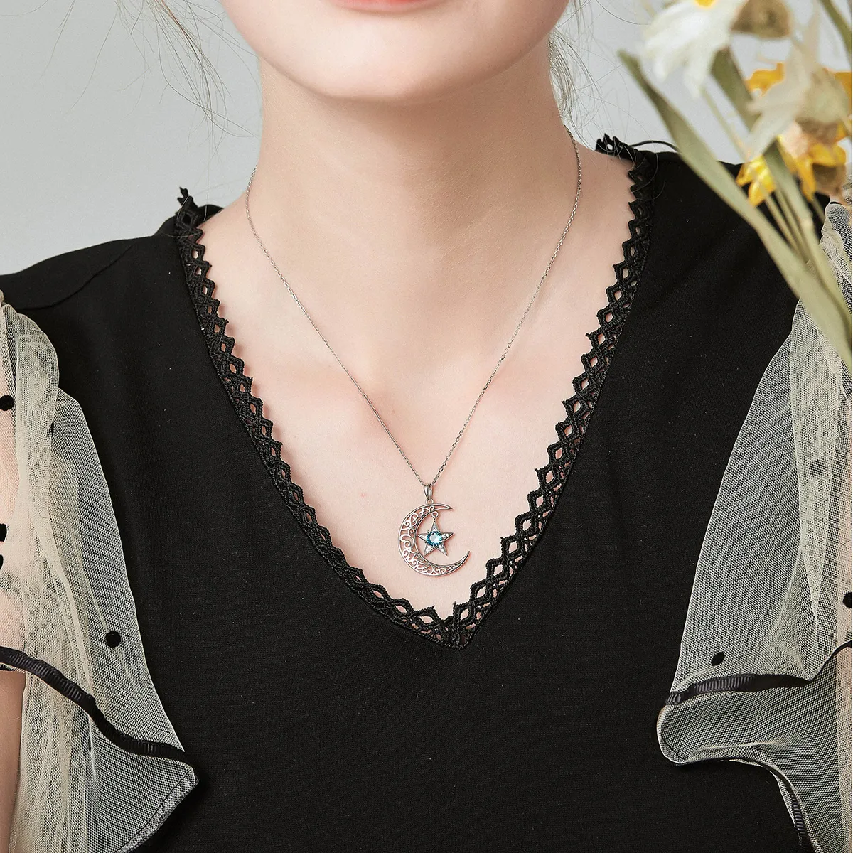 Pandora Style Silver Starry Sky Necklace - SCN278