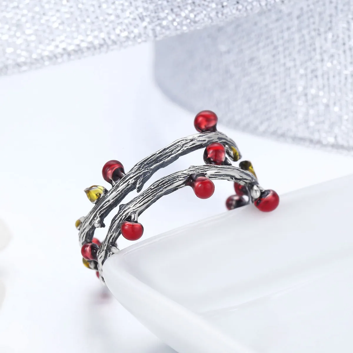 Pandora Style Silver Autumn Colors Ring - SCR442