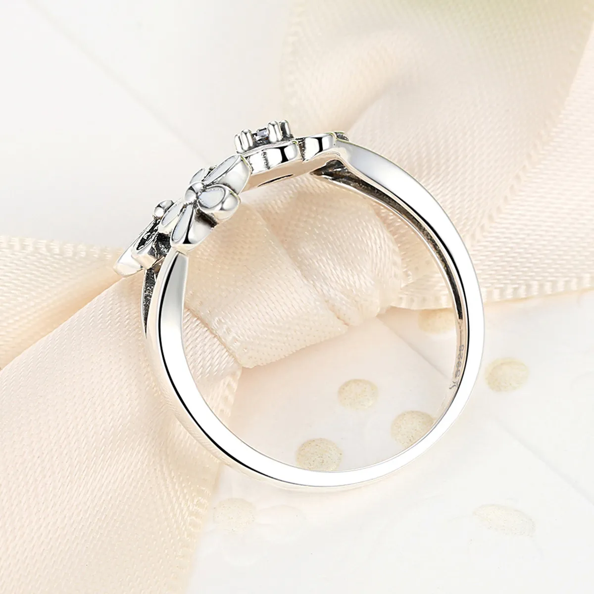 Pandora Style Silver Cherry Blossom Ring - SCR004