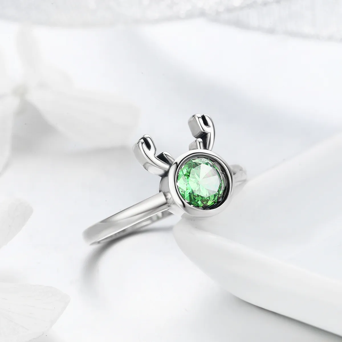 Pandora Style Silver Cute Antlers Ring - SCR244