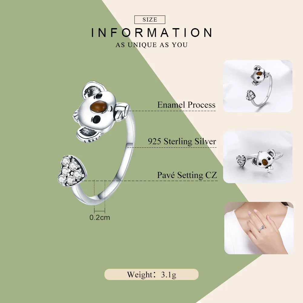 Pandora Style Silver Cute Fairy Ring - SCR355