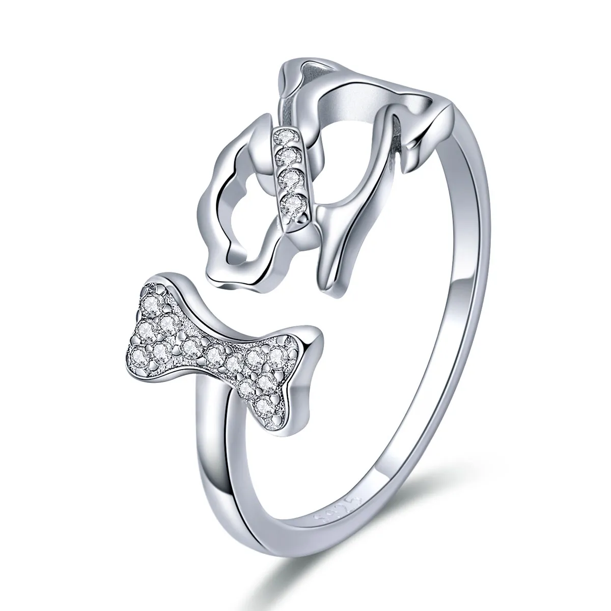 Pandora Style Silver Dog's Company Ring - SCR416