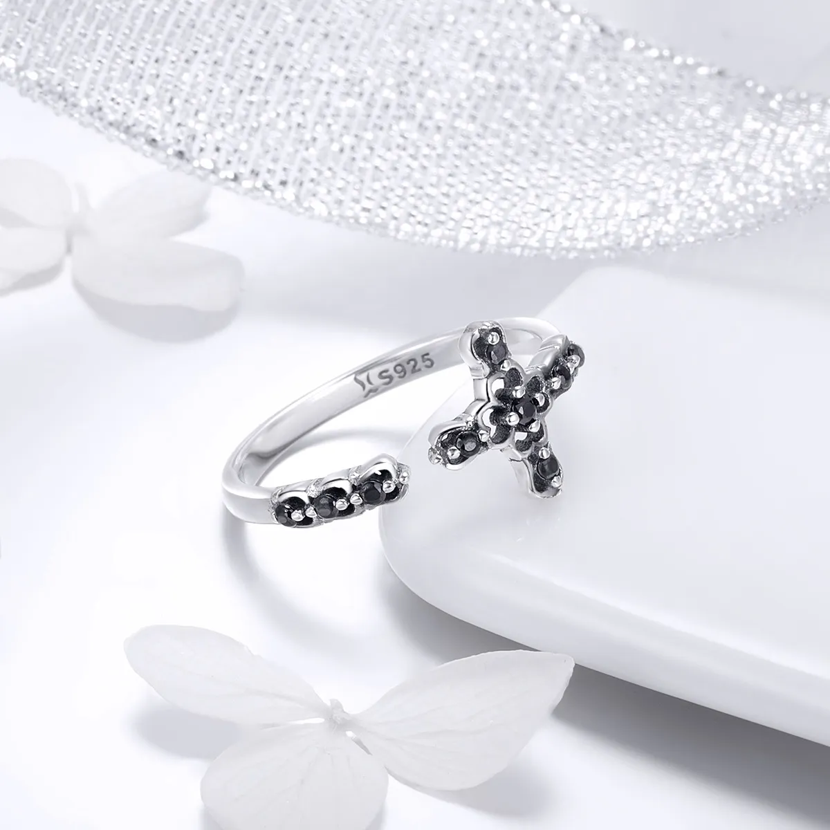 Pandora Style Silver Light of The Cross Ring - SCR447