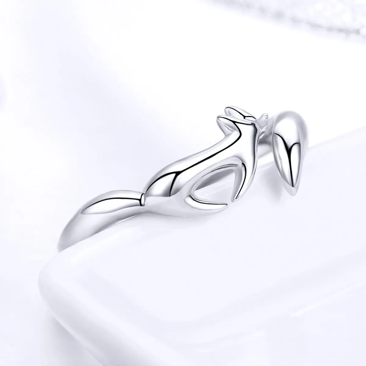 Pandora Style Silver Little Fox Ring - SCR478