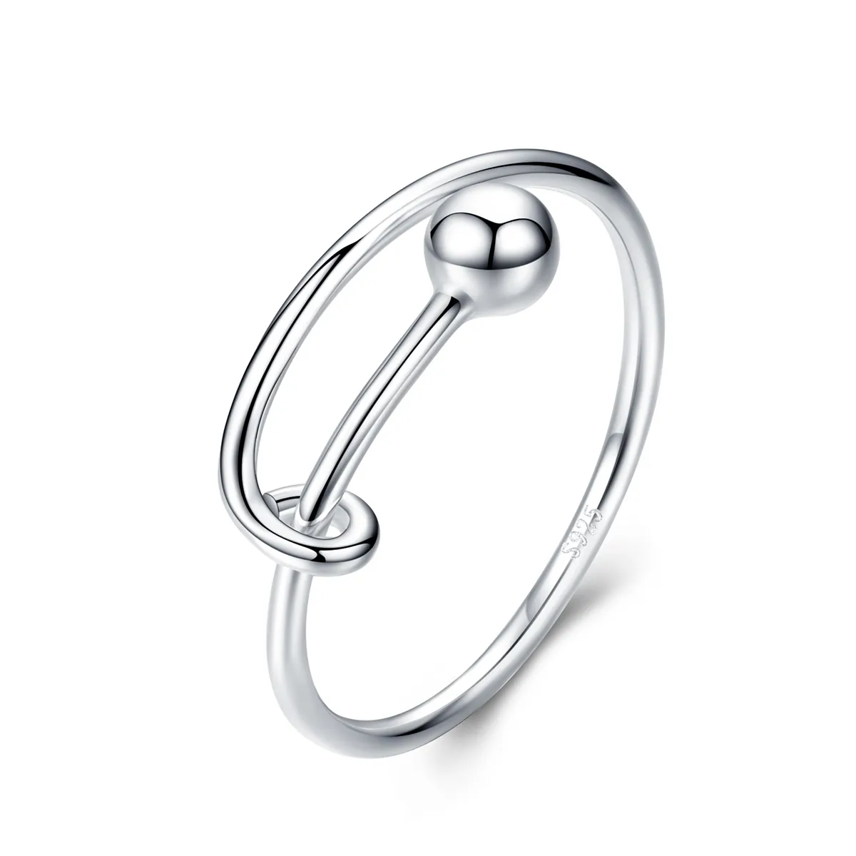 pandora style silver simple ring scr520