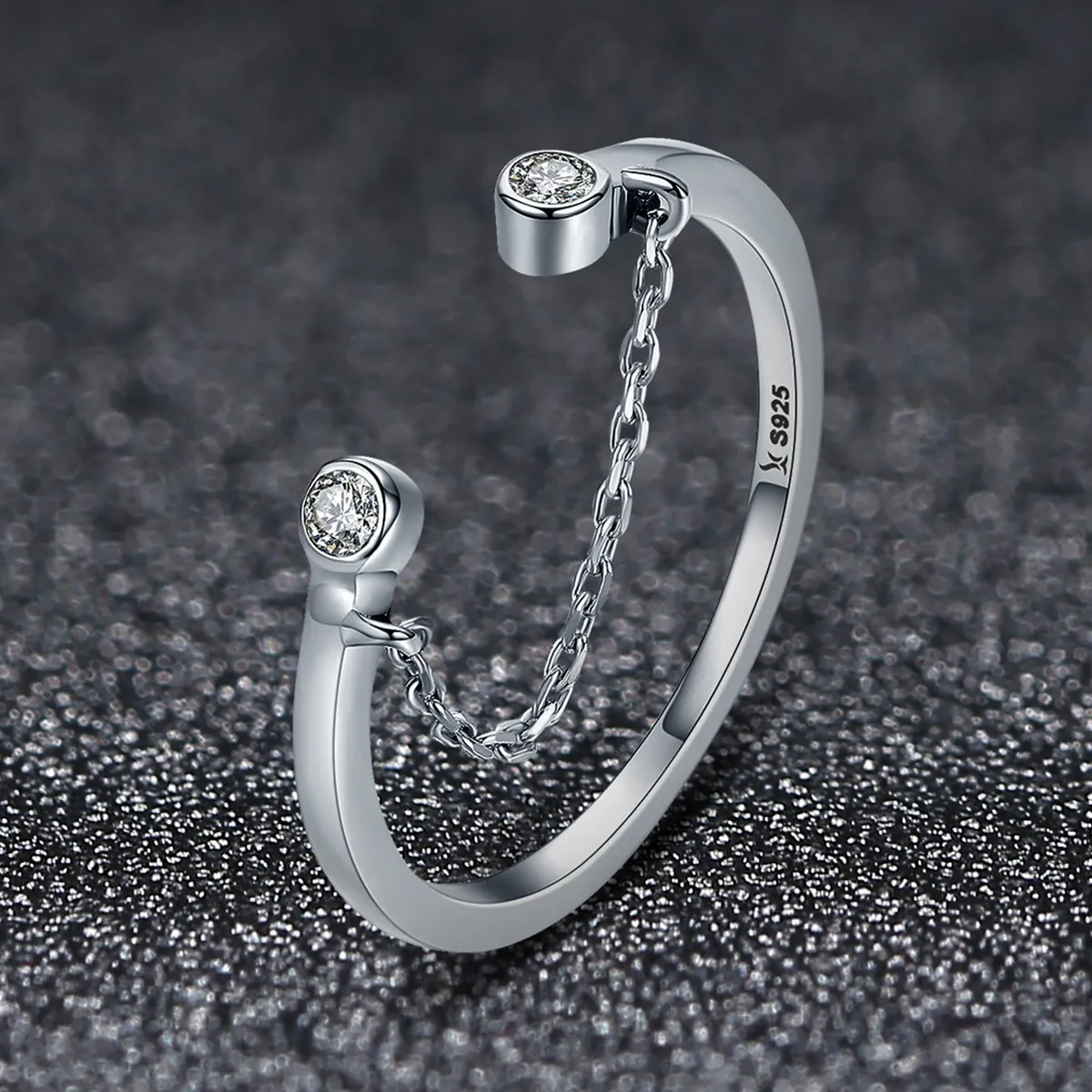 Pandora Style Silver Smile Face Ring - SCR216