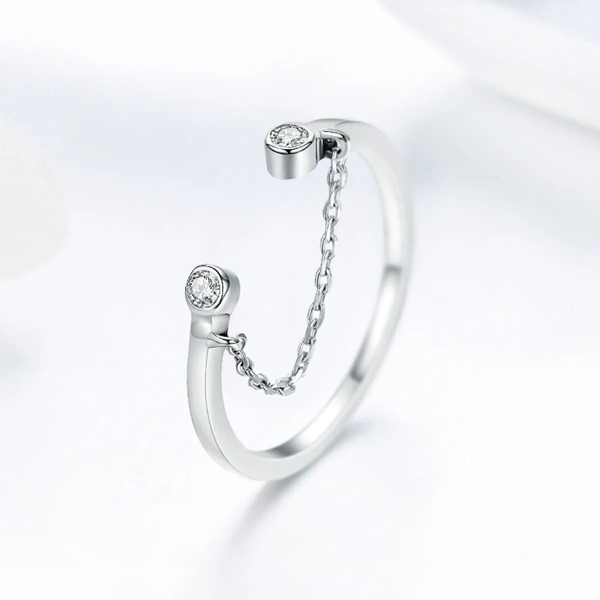 Pandora Style Silver Smile Face Ring - SCR216