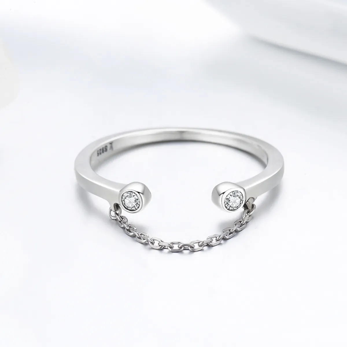 Pandora Style Silver Smile Face Ring - SCR216