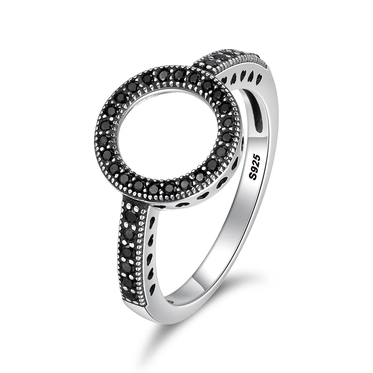 Pandora Style Silver Sparkling Halo Ring - SCR112