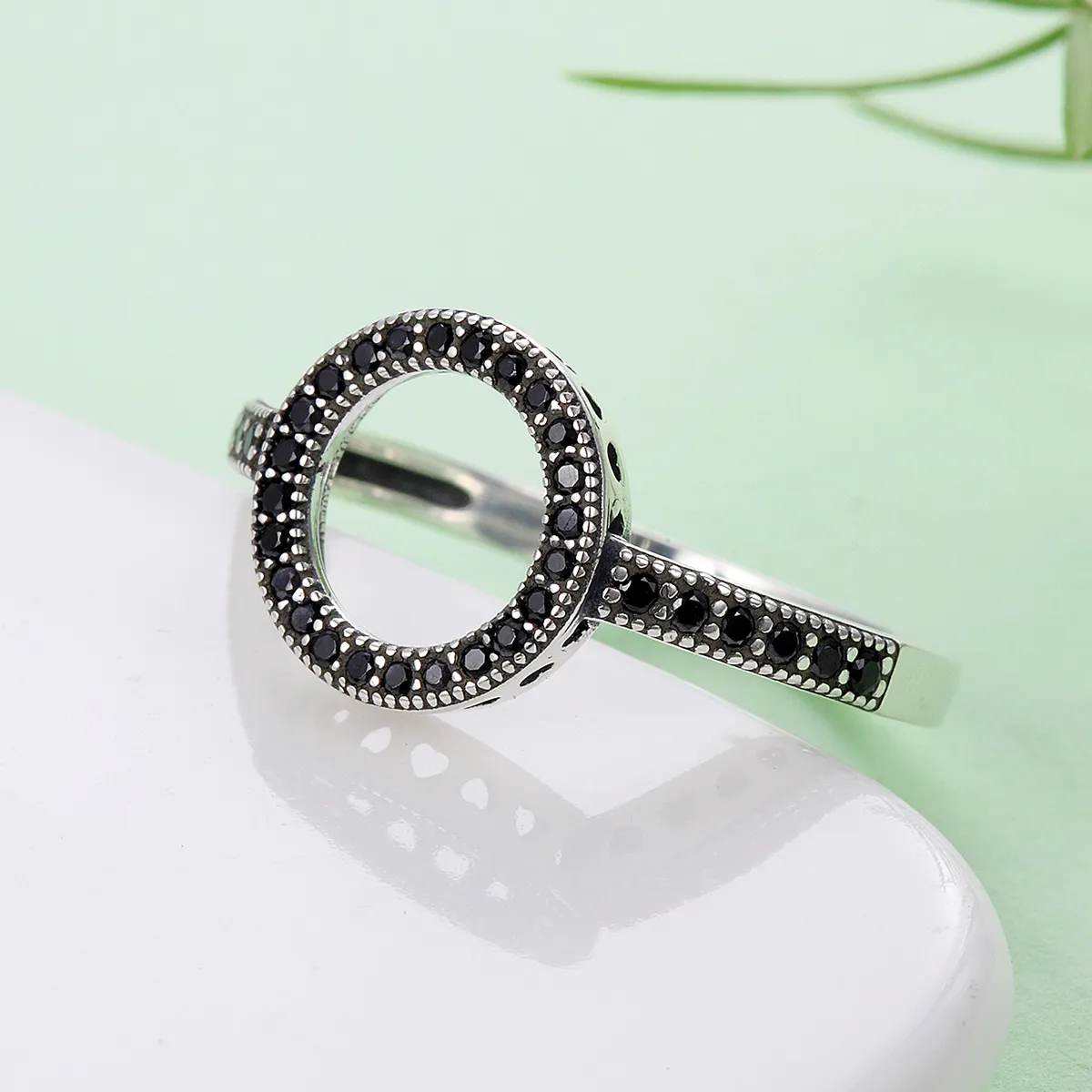 Pandora Style Silver Sparkling Halo Ring - SCR112