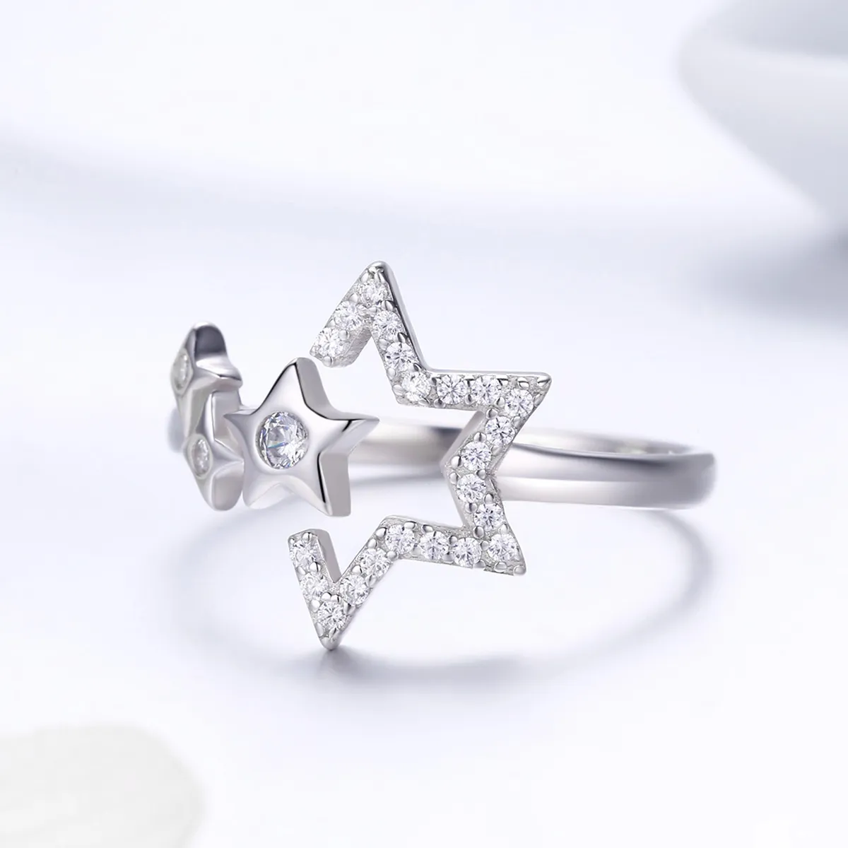 Pandora Style Silver Star's Waitting Ring - SCR452