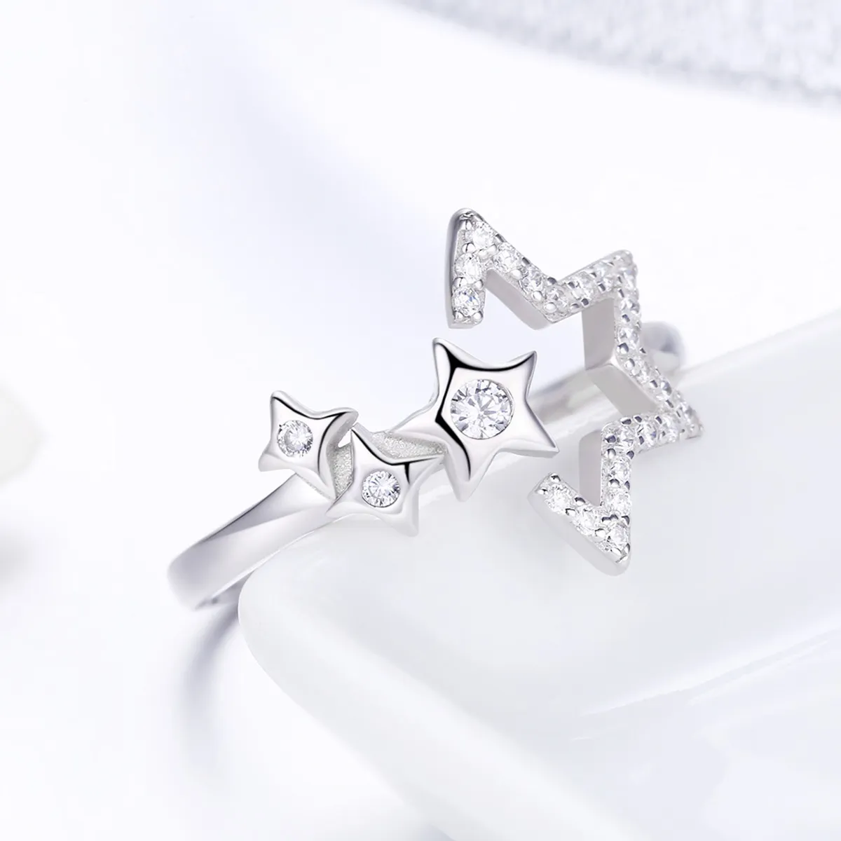 Pandora Style Silver Star's Waitting Ring - SCR452