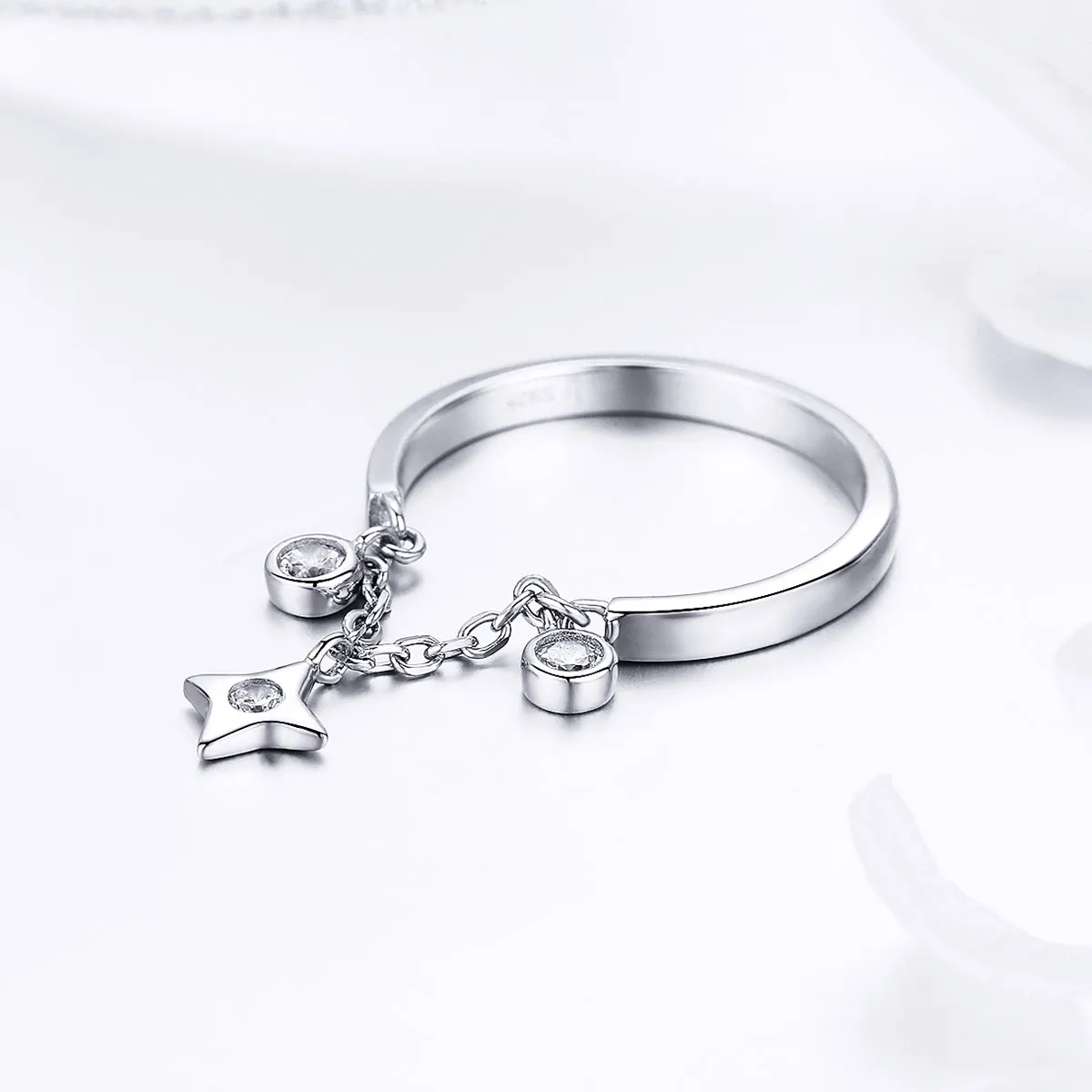 Pandora Style Silver Starry Sky Ring - SCR408