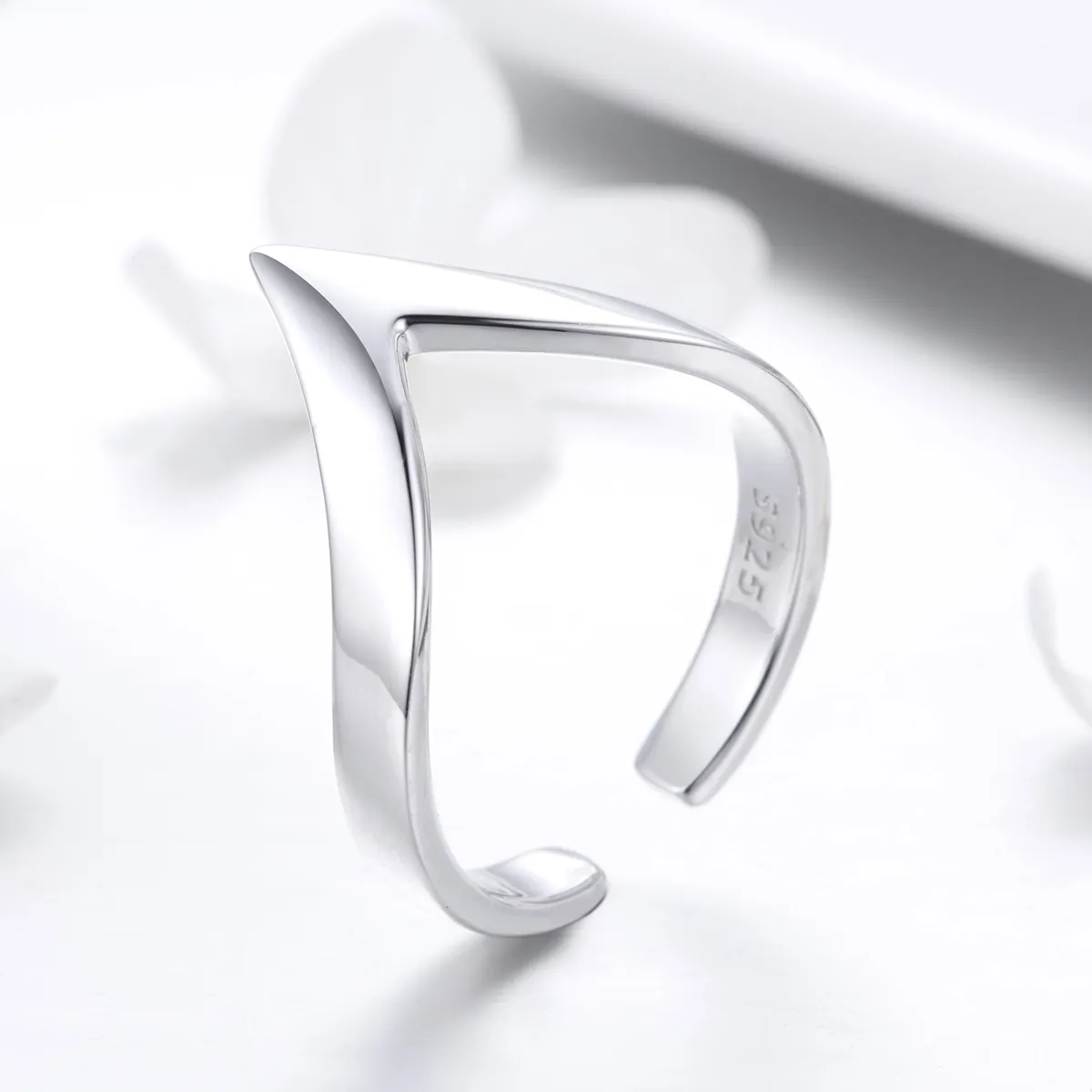 Pandora Style Silver Wishbone Ring - SCR470